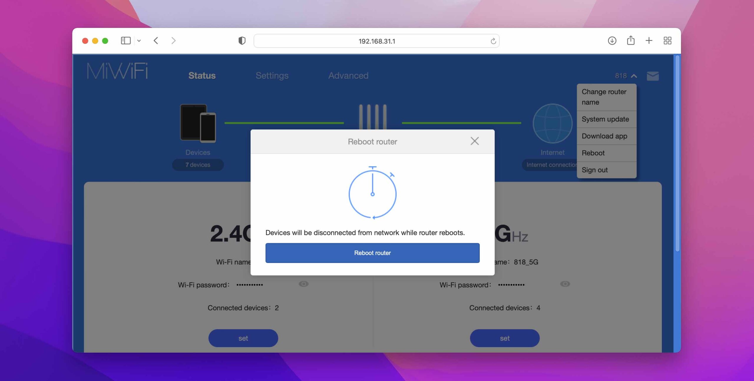 Restart Your WiFi Router