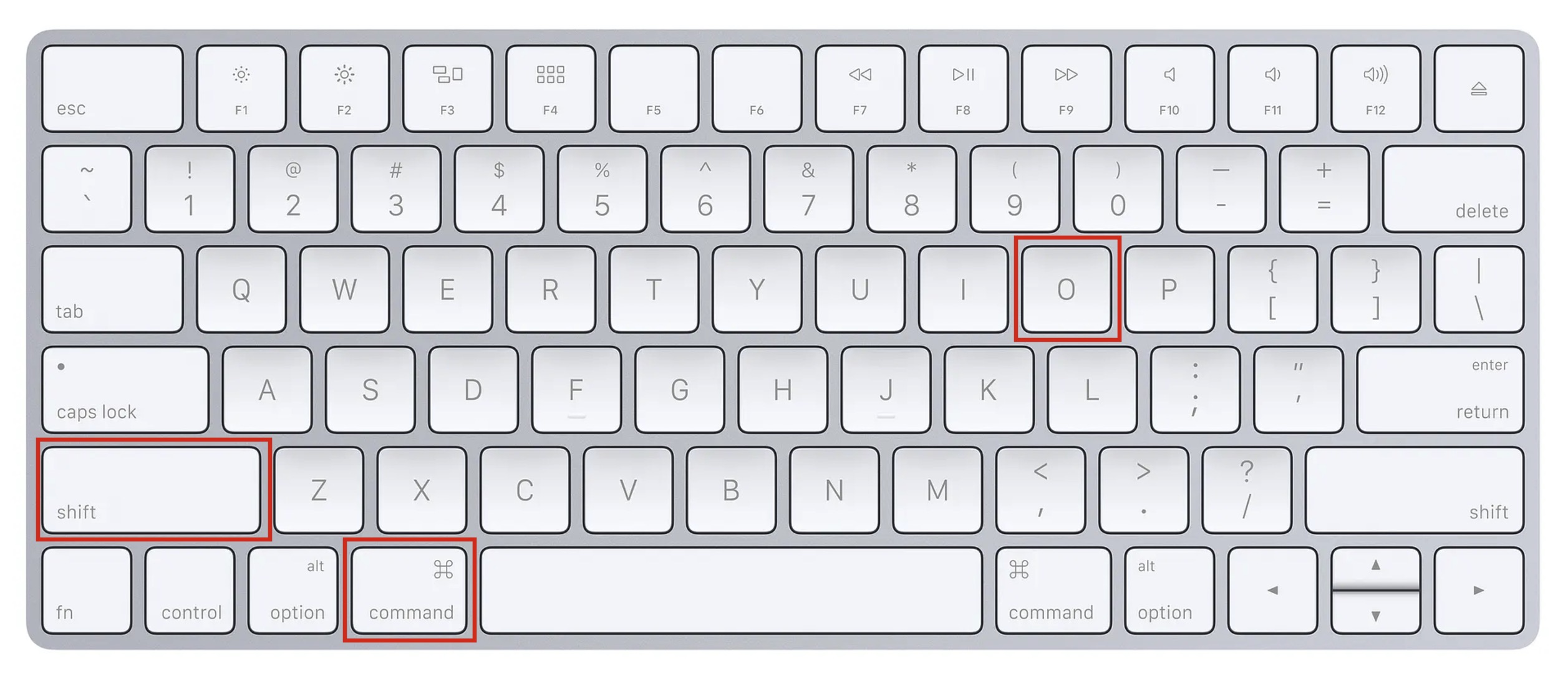 shift command o keyboard