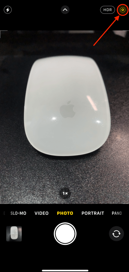 Live photos button 